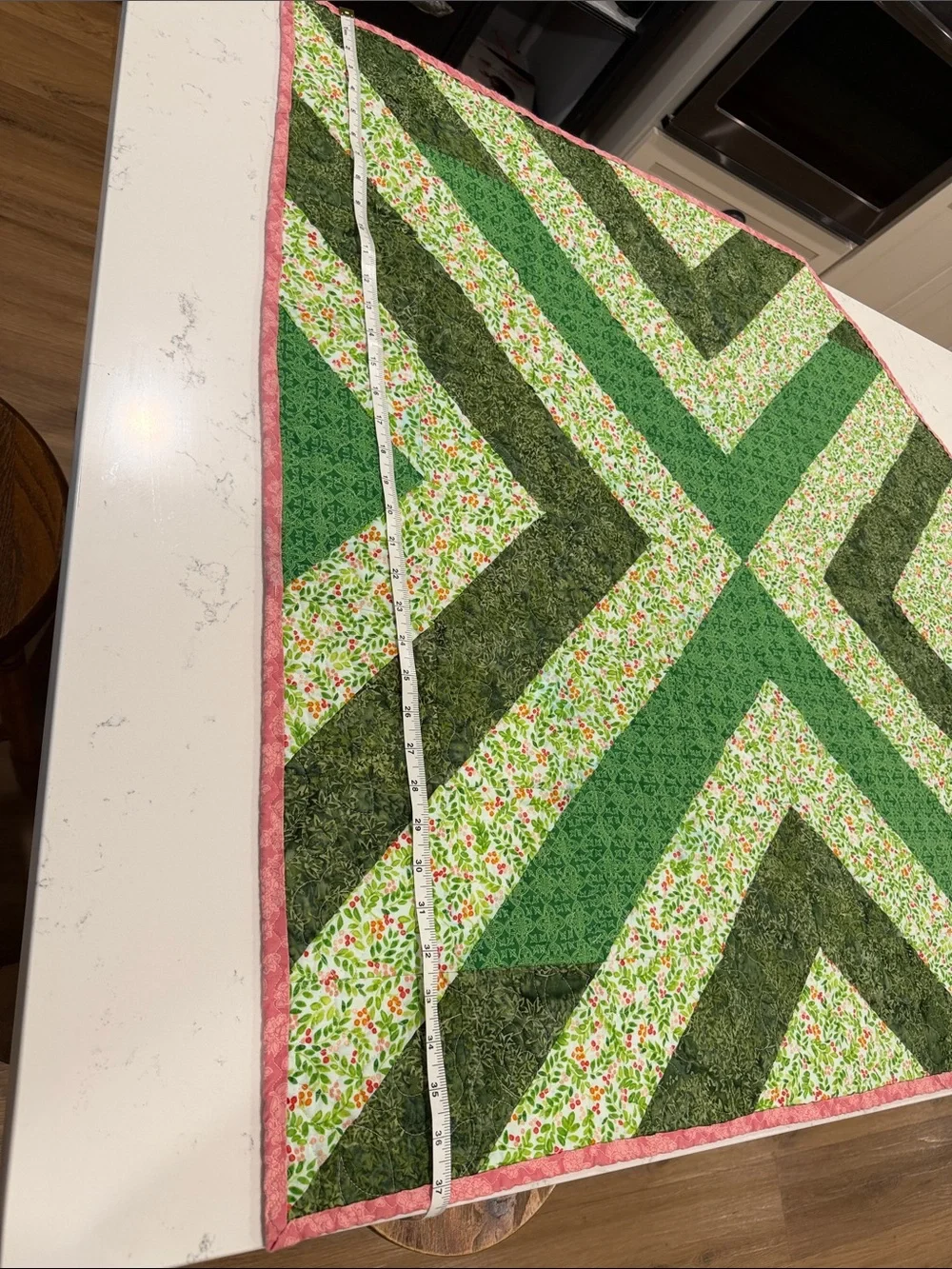 Green Chevron Quilt